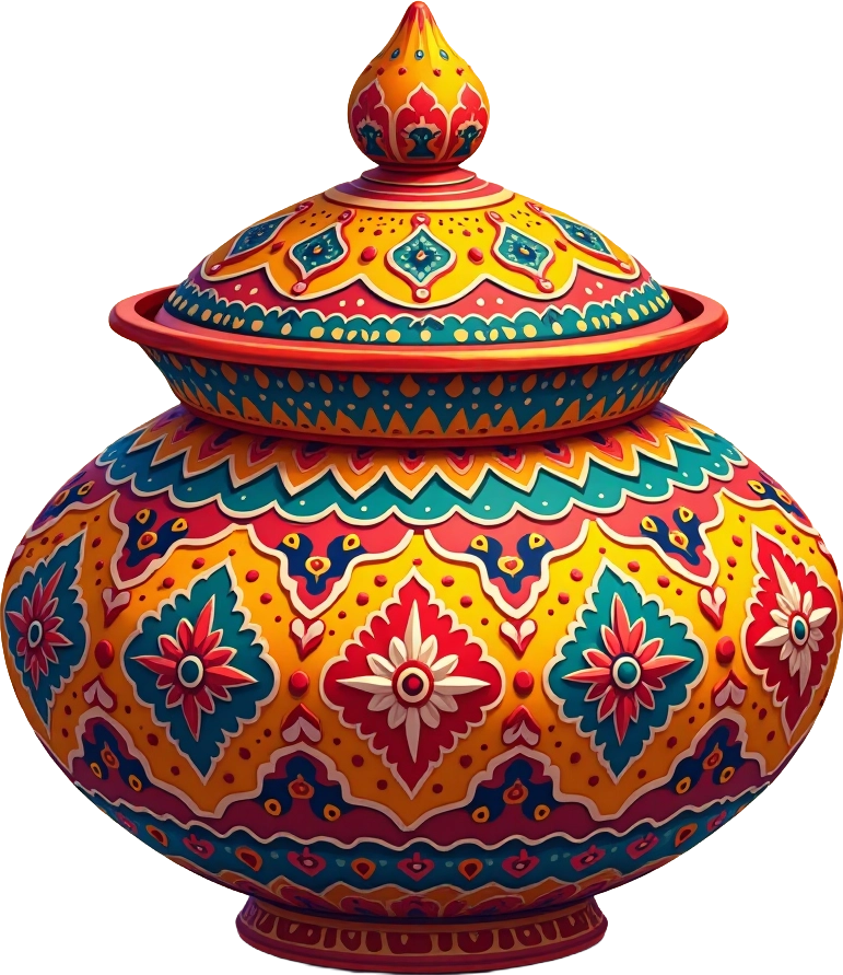 Colorful Indian Pottery